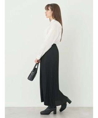 earth music&ecology すきな丈プリーツスカート Black