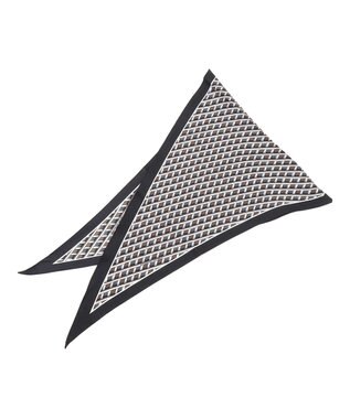 23区 Ratti コラージュプリント スカーフ ブラウンプリント