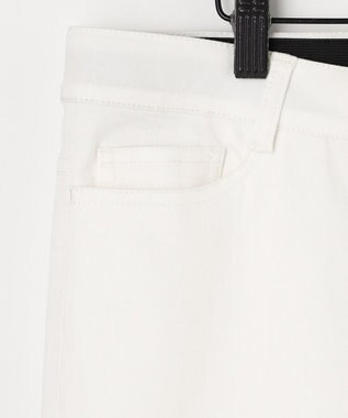 UNFILO L ハイストレッチ カラーパンツ ホワイト