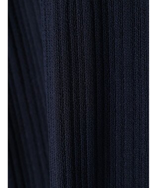 earth music&ecology ショルダーボタンリブニットプルオーバー Dark Navy