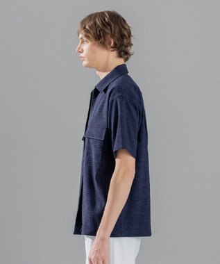 JOSEPH HOMME スムーススラブストレッチ　CPOシャツ ネイビー系