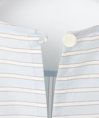 自由区 【洗える】SOMELOSチュニック ブラウス サックスストライプ