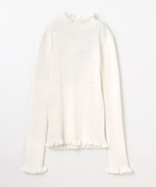 組曲 KIDS 【150-160㎝】リブニット オフホワイト系