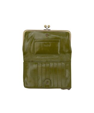 ANNA SUI マチルダ 二つ折り口金長財布 カーキ