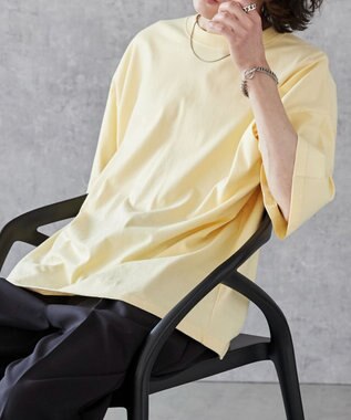 WEGO 【ユニセックス着用ITEM/綿100％/SMLXLサイズ】ビックコットンT ライトイエロー