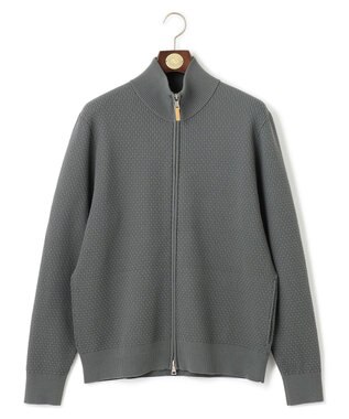 J.PRESS MEN 【High twist links】フルジップカーディガン グレー系