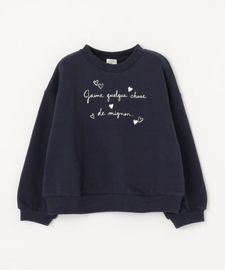 ANY KIDS 【WEB限定】7days 裏毛 トレーナー ネイビー×ロゴ