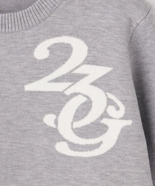 23区GOLF 【WOMEN】ロゴグラフィックもちもちニット ライトグレー系