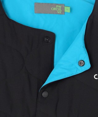 PW CIRCULUS 【撥水加工 / ストレッチ】【MEN】キルティング中綿インナーベスト ゴルフ ブラック系