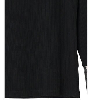 earth music&ecology 袖シアープルオーバー Black