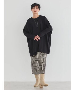 AMERICAN HOLIC バイパチポンチョライクＢＩＧニットチュニック Black