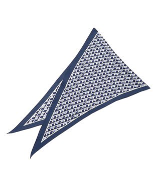 23区 Ratti コラージュプリント スカーフ ブループリント