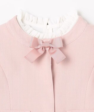 組曲 KIDS  【110-140㎝】 チェックワンピース＆ドビージャケットセット ピンク