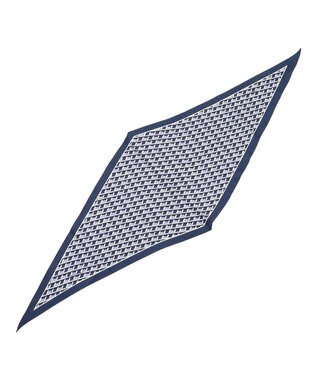 23区 Ratti コラージュプリント スカーフ ブループリント