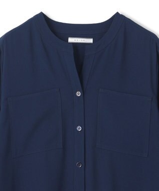 BEIGE， 【WEB限定・S-size】MANASLU / ロングシャツワンピース Navy
