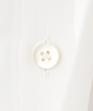 J.PRESS LADIES S 【洗える】パウダージョーゼット ボウタイ バンドカラー ブラウス ホワイト系