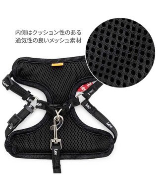 PET PARADISE Lee ループノット ハーネス＆リード 小型犬 Ｓ ブラック
