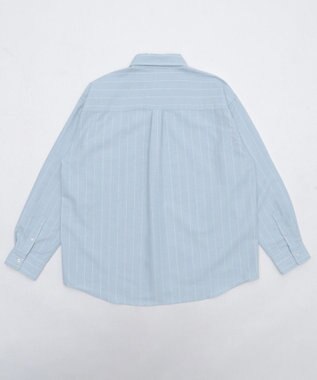 WEGO 【ユニセックス着用ITEM/MLサイズ展開】オックスフォードエンブレムシャツ（LS） ブルーストライプ