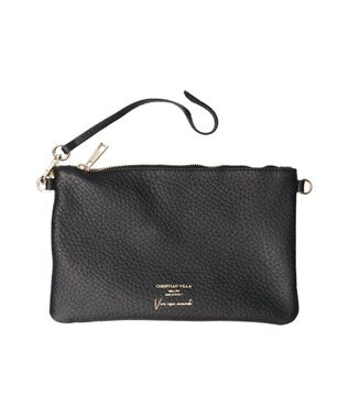 INTER-CHAUSSURES 【CHRISTIAN VILLA】レザーハンドバッグ ブラック