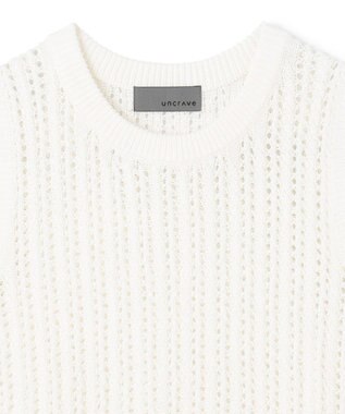 uncrave シースルーケーブルニット ノースリーブトップス オフ