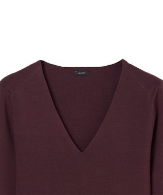 JOSEPH 【洗える】シルクストレッチVネックトップ Maraschino