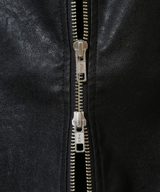 Green Parks ・ＥＬＥＮＣＡＲＥ　ＤＵＥフェイクレザーＷ－ＺＩＰスカー Black