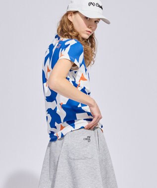 PW CIRCULUS 【WOMEN】ＤＯＶＥ柄モックネック ゴルフウェア レディース スカイブルー系5