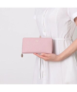 LANVIN en Bleu メラニー ラウンドファスナー長財布 ピンク