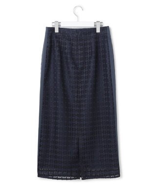 ICB グリッドパターンレース スカート ダルブルー
