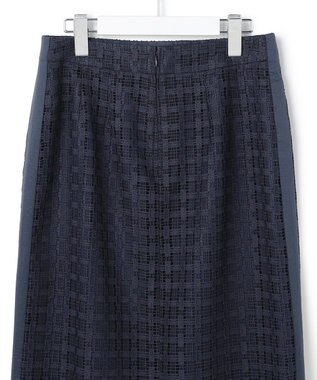 ICB グリッドパターンレース スカート ダルブルー
