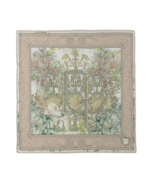 MOONBAT SWASH LONDON(スウォッシュロンドン） シルクツイルスカーフ GATE 68×68cm 日本製 ピンク