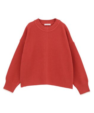 Green Parks かのこ編モックネックニットプルオーバー Orange