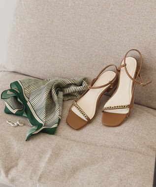 AMERICAN HOLIC チェーンヌーディサンダル Camel