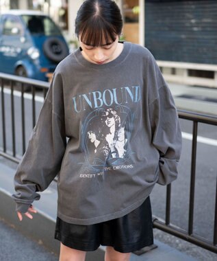 WEGO ピグメントグラフィックロンT 柄3