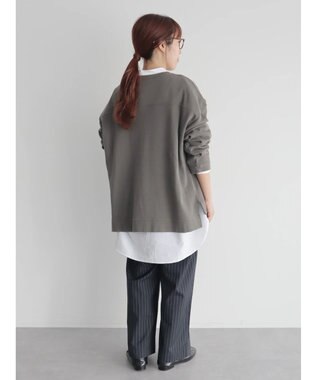 CRAFT STANDARD BOUTIQUE イージーケアピンストライプテーパードパンツ Stripe Navy