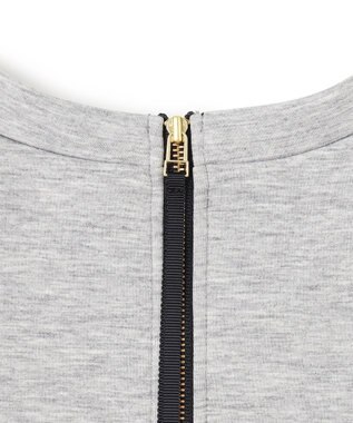 UNFILO L 【野呂佳代さん着用】BEAUTY FORM JERSEY バックZIPプルオーバー グレー