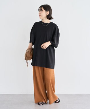 Green Parks 袖サテンドッキングチュニック Black