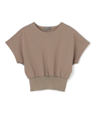 uncrave ダブルフェイスジャージー ドルマンスリーブリブトップス