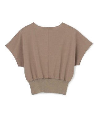 uncrave ダブルフェイスジャージー ドルマンスリーブリブトップス トープ