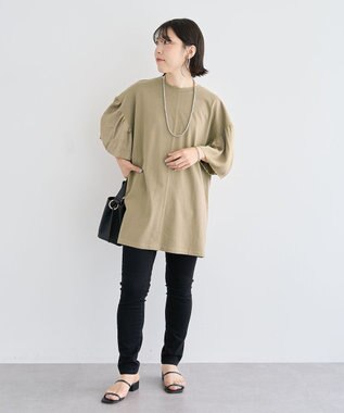 Green Parks 袖サテンドッキングチュニック Khaki