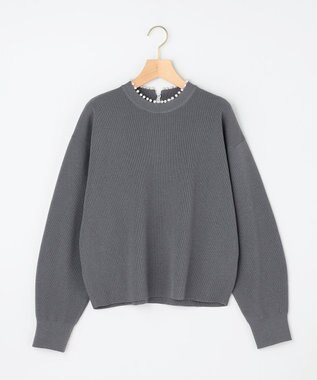 組曲 S 【先行予約・WEB限定】パール釦畦ニット プルオーバー