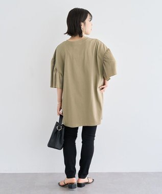Green Parks 袖サテンドッキングチュニック Khaki
