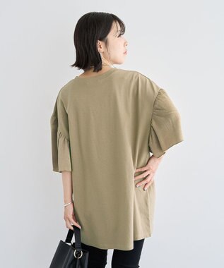Green Parks 袖サテンドッキングチュニック Khaki