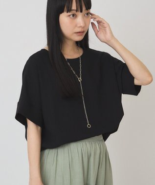AMERICAN HOLIC 【予約】【WEB限定】イージーケア+接触冷感バックタック半袖プルオーバー Black