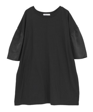 Green Parks 袖サテンドッキングチュニック Black