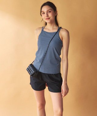 OP／FILA 【ocean pacific】モックネックラッシュガード付き 水着5点セット チェック