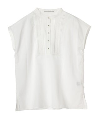 Green Parks ・ＥＬＥＮＣＡＲＥ　ＤＵＥ　ピンタックフレンチブラウス Off White