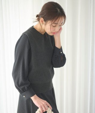 Feroux 【セットアイテム】ニットベストセット ワンピース ブラック系2