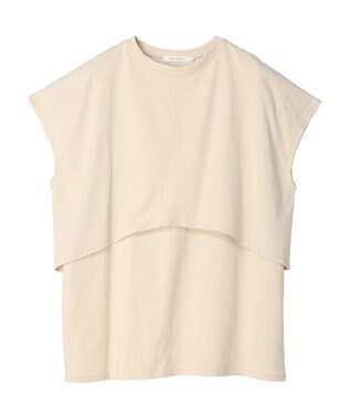 AMERICAN HOLIC レイヤードフレンチスリーブカットチュニック Ivory