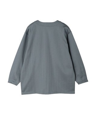 earth music&ecology ヘリンボーン調Ｖネックカーディガン Blue Gray
